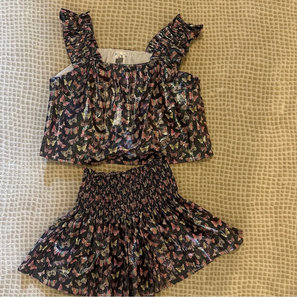 Tan Leopard Mini Skater Skirt